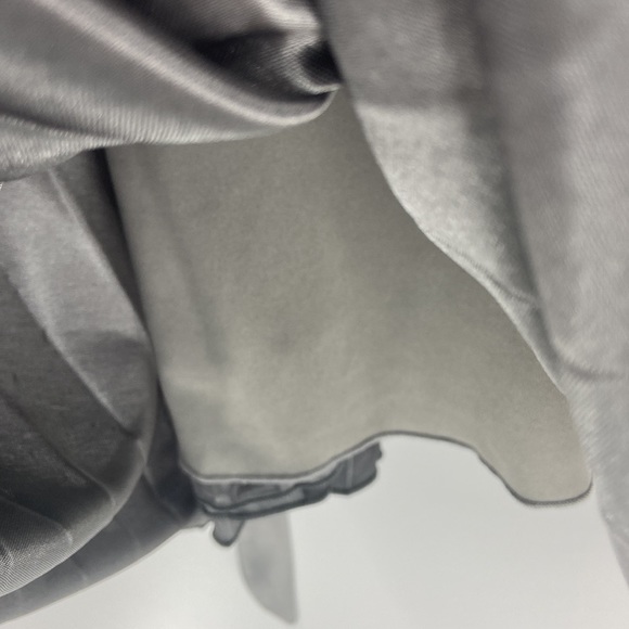 Silver grey pleated party dress pleated spaghetti strap sparkle detail - Picture 7 of 15